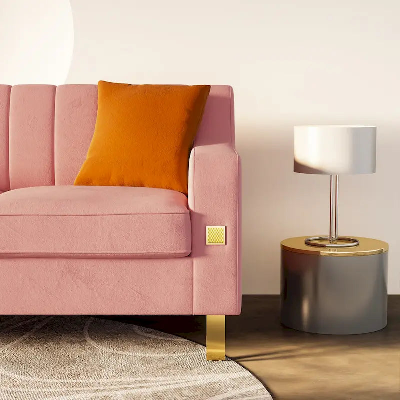 Canapé de luxe en velours rose