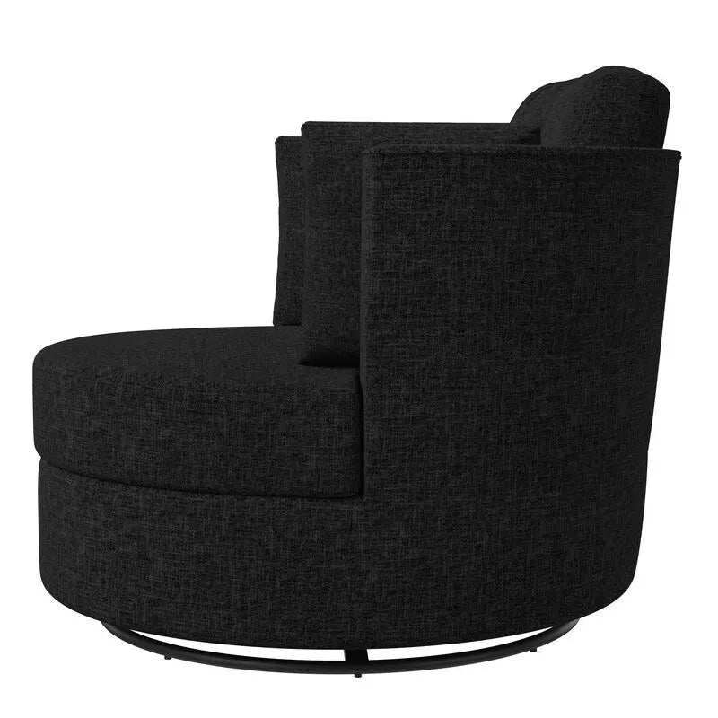 Fauteuil d'appoint moderne et doux en chenille pivotant