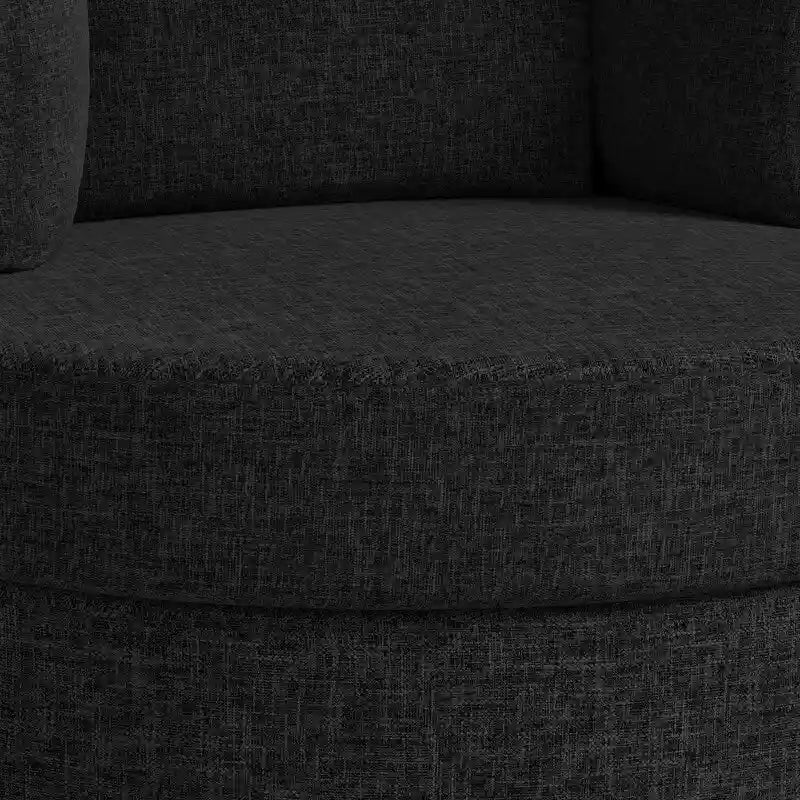 Fauteuil d'appoint moderne et doux en chenille pivotant