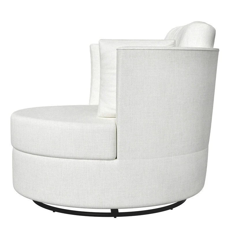 Fauteuil d'appoint moderne et doux en chenille pivotant