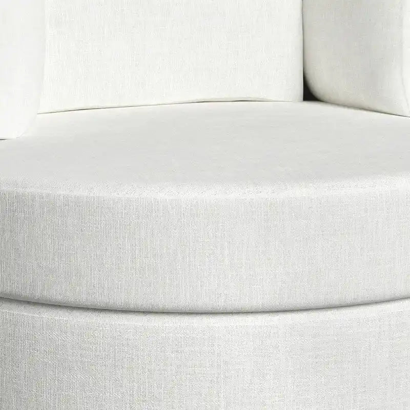 Fauteuil d'appoint moderne et doux en chenille pivotant