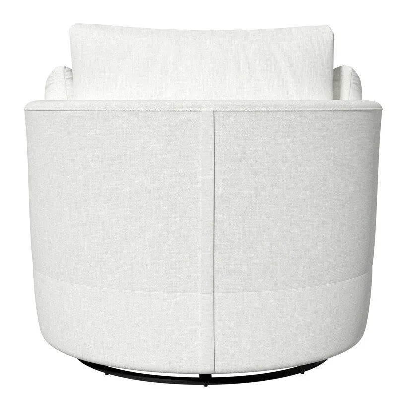 Fauteuil d'appoint moderne et doux en chenille pivotant