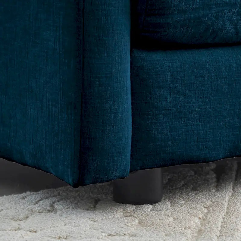 Fauteuil d'appoint moderne et doux en chenille pivotant