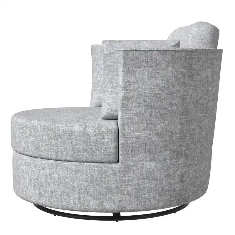 Fauteuil d'appoint moderne et doux en chenille pivotant