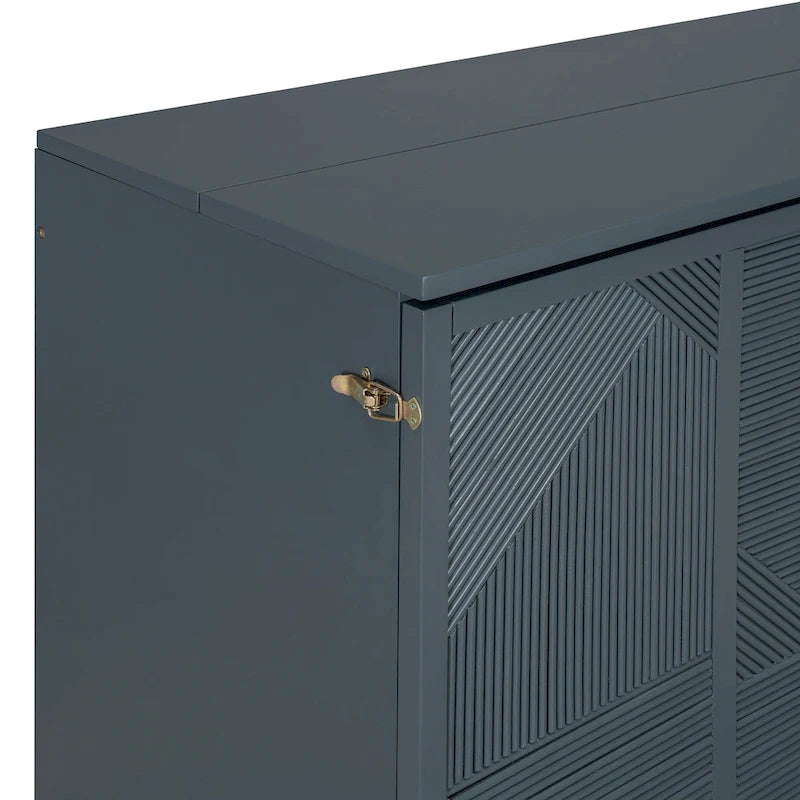 Lit escamotable avec grand tiroir, ports USB et prises de courant