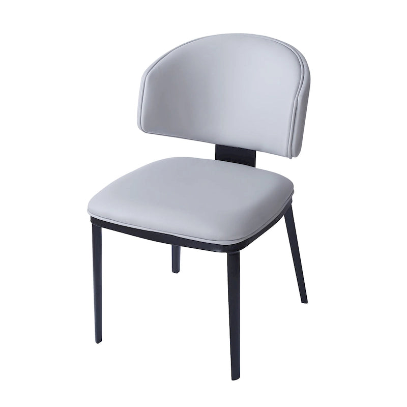 Chaises de salle à manger tapissées de cuir PU