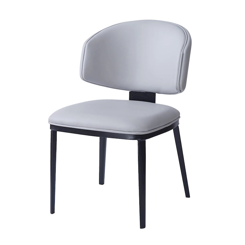 Chaises de salle à manger tapissées de cuir PU