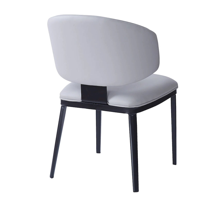 Chaises de salle à manger tapissées de cuir PU
