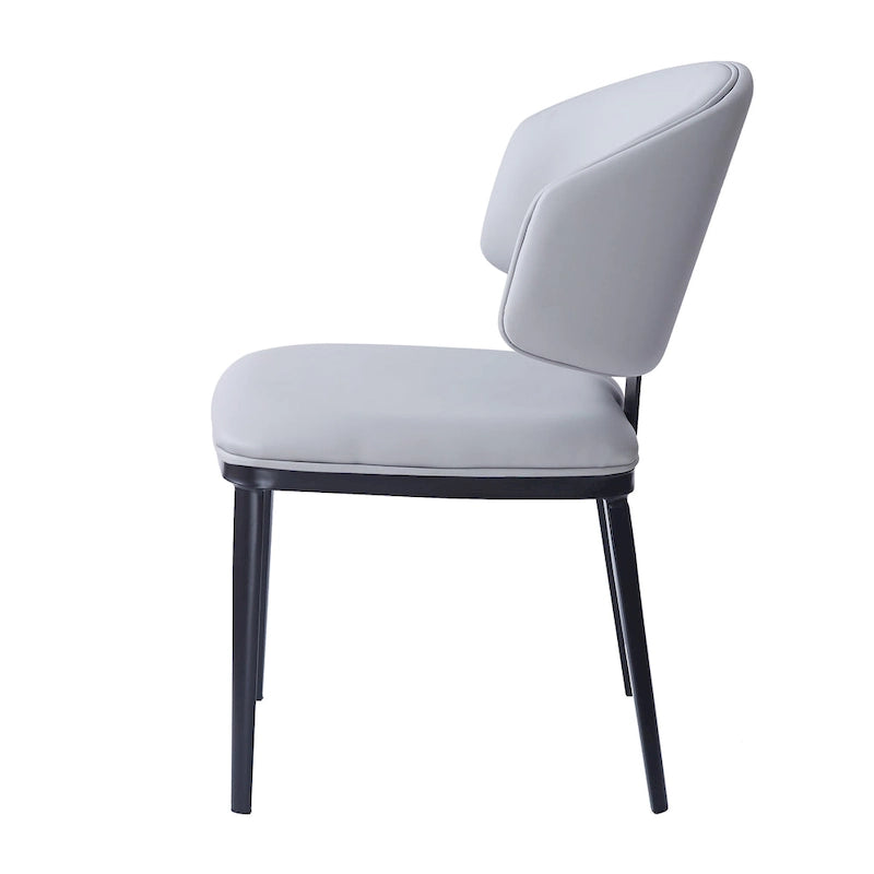 Chaises de salle à manger tapissées de cuir PU