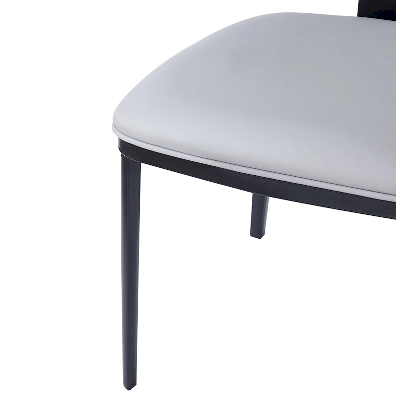 Chaises de salle à manger tapissées de cuir PU