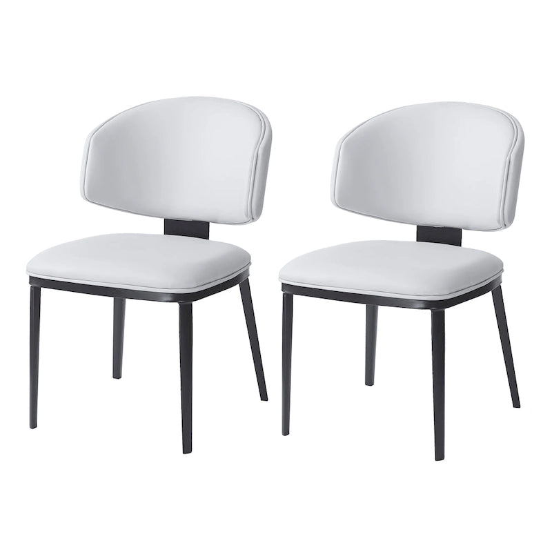 Chaises de salle à manger tapissées de cuir PU