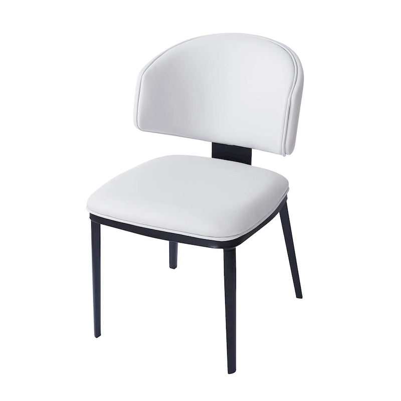 Chaises de salle à manger tapissées de cuir PU