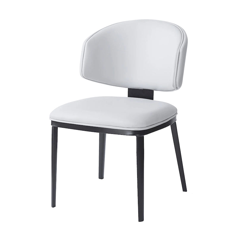Chaises de salle à manger tapissées de cuir PU