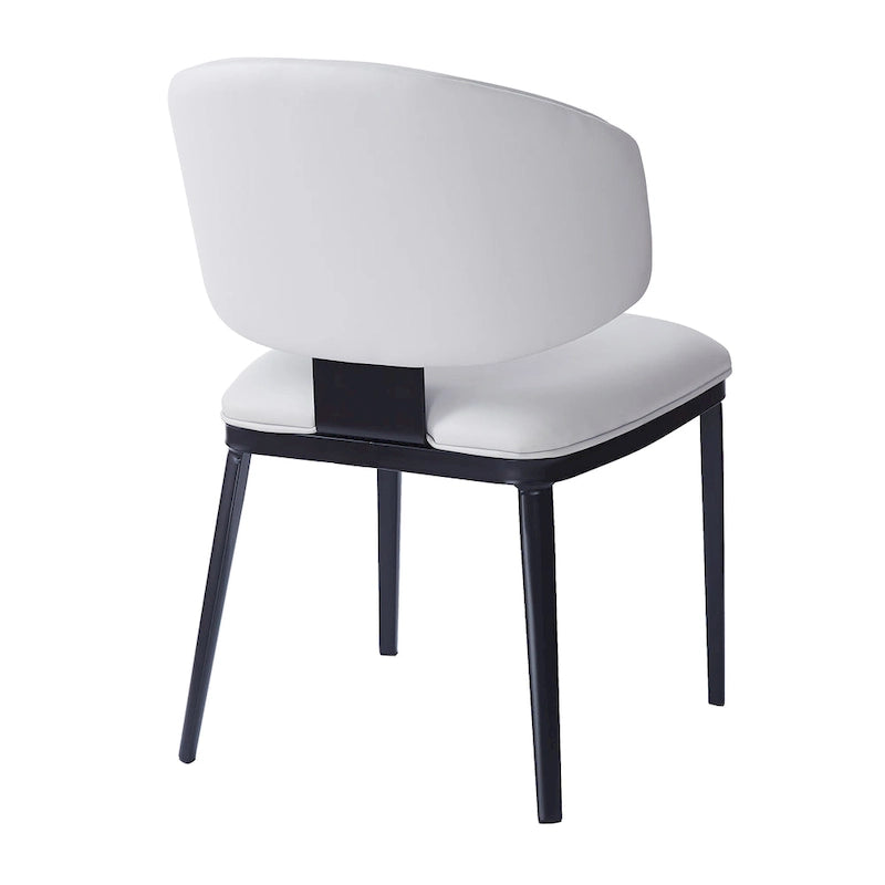 Chaises de salle à manger tapissées de cuir PU