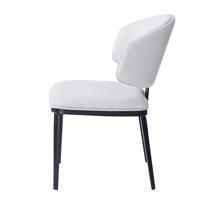 Chaises de salle à manger tapissées de cuir PU