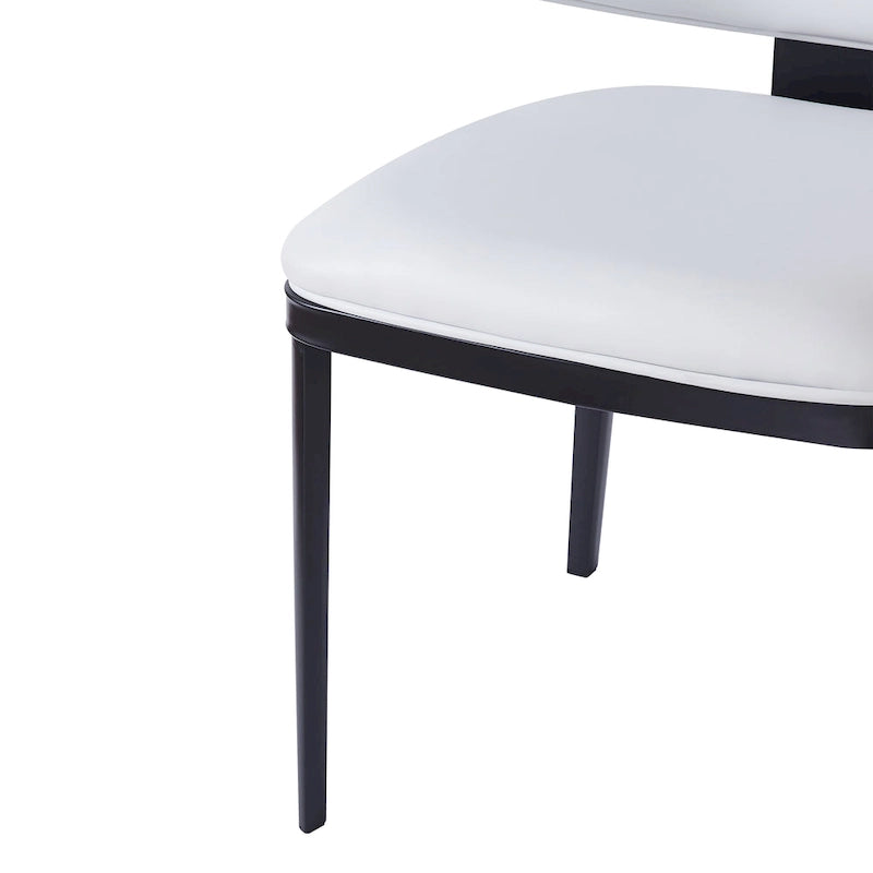 Chaises de salle à manger tapissées de cuir PU