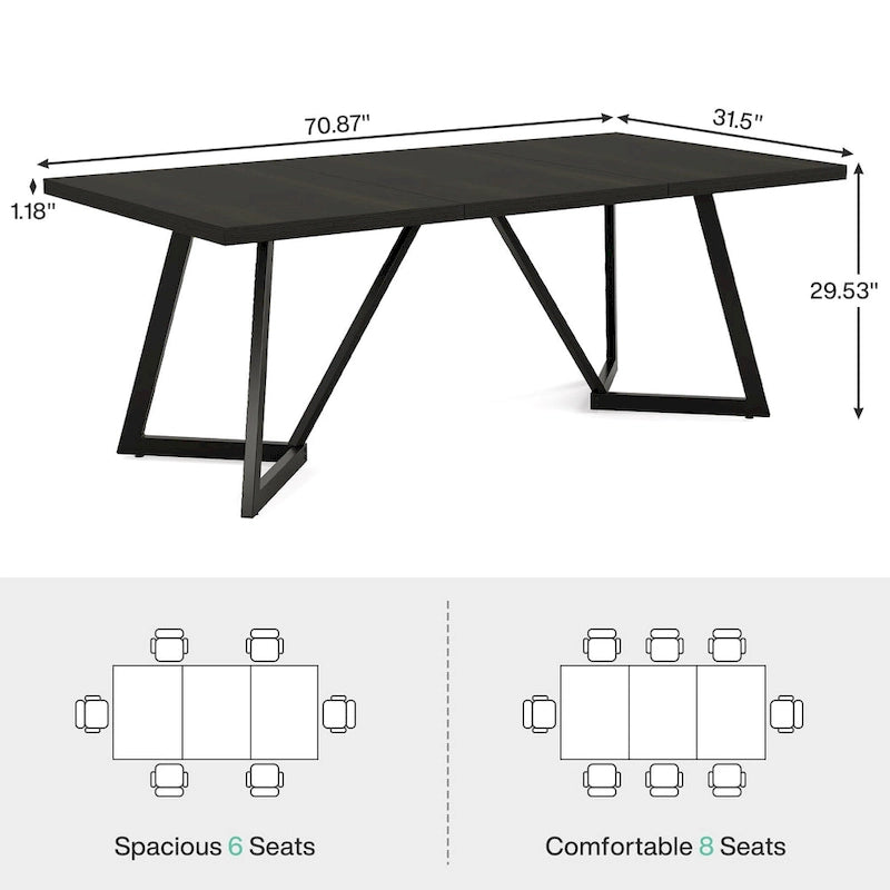 Table de salle à manger style industriel moderne
