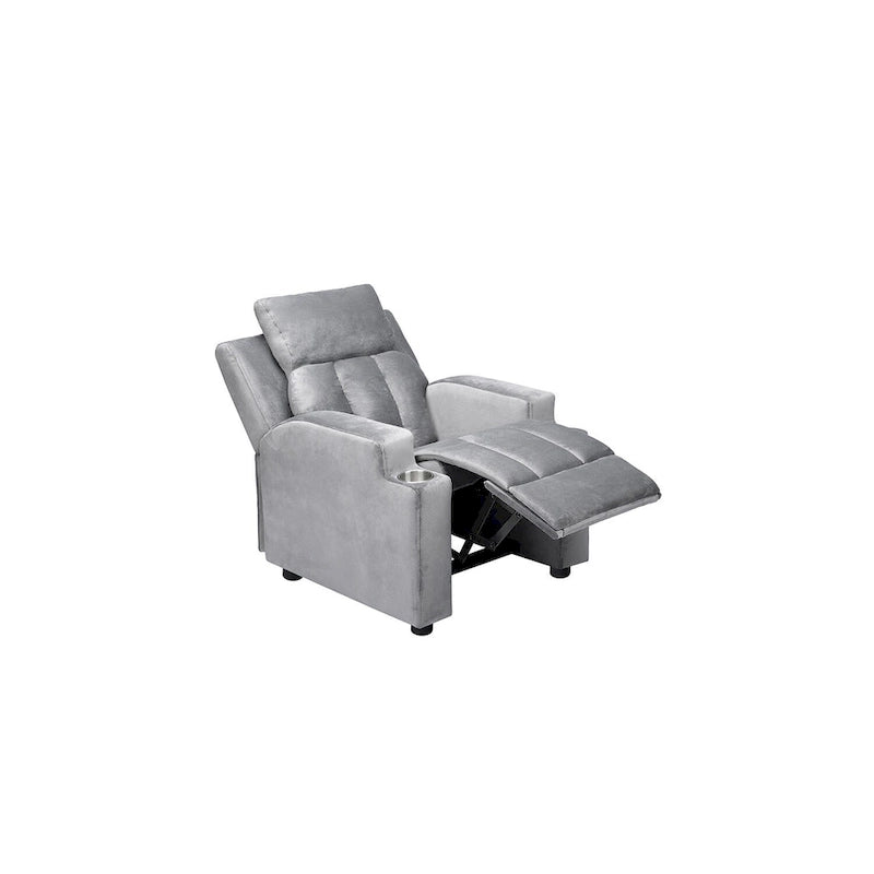 Fauteuil inclinable pour enfants de luxe avec repose-tête en microfibre