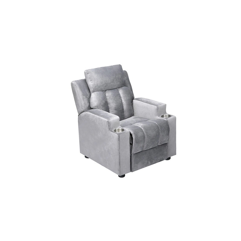 Fauteuil inclinable pour enfants de luxe avec repose-tête en microfibre
