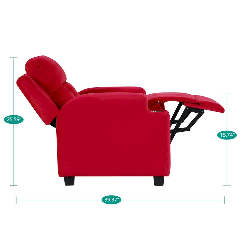 Fauteuil inclinable pour enfants de luxe avec repose-tête en microfibre