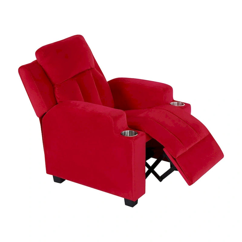 Fauteuil inclinable pour enfants de luxe avec repose-tête en microfibre