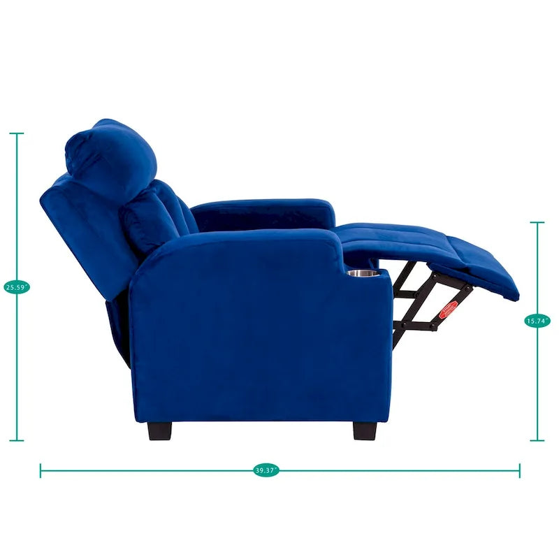 Fauteuil inclinable pour enfants de luxe avec repose-tête en microfibre
