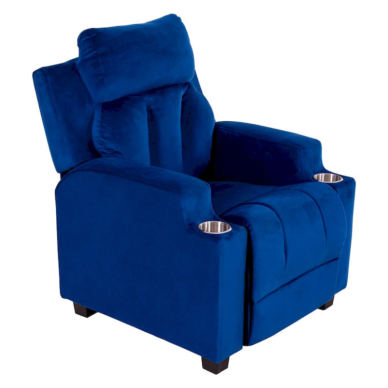 Fauteuil inclinable pour enfants de luxe avec repose-tête en microfibre