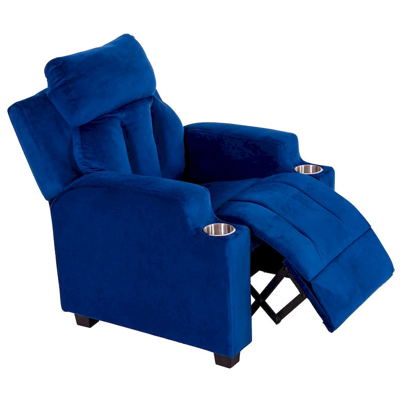 Fauteuil inclinable pour enfants de luxe avec repose-tête en microfibre