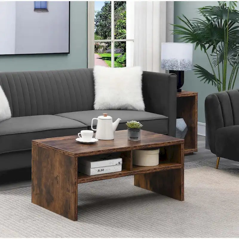 Table basse de luxe avec étagères