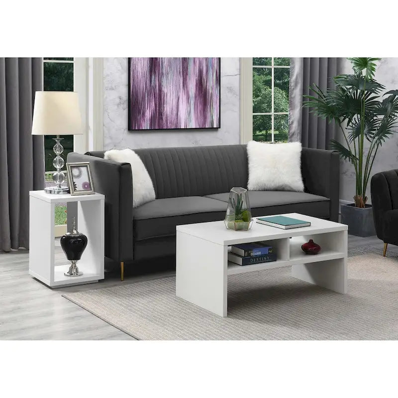 Table basse de luxe avec étagères