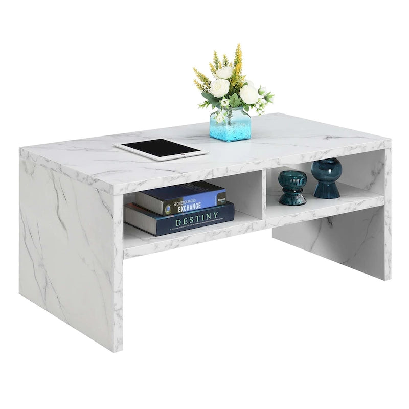 Table basse de luxe avec étagères