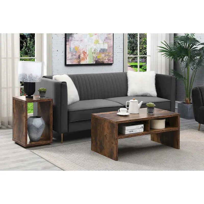 Table basse de luxe avec étagères