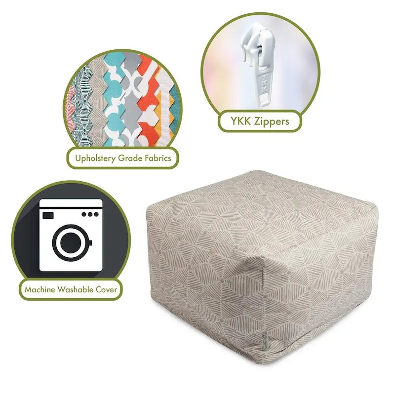 Pouf d'intérieur en coton
