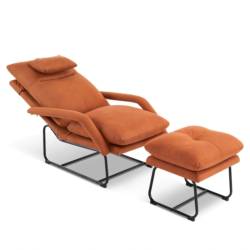 Fauteuil inclinable d'appoint avec Ottomane, Fauteuils avec Dossier réglable Chambre à coucher