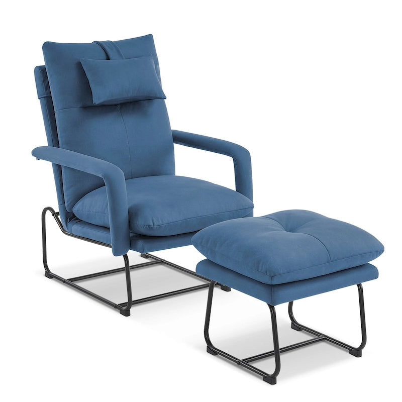 Fauteuil inclinable d'appoint avec Ottomane, Fauteuils avec Dossier réglable Chambre à coucher