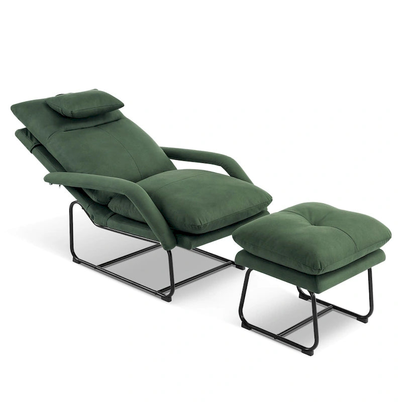 Fauteuil inclinable d'appoint avec Ottomane, Fauteuils avec Dossier réglable Chambre à coucher