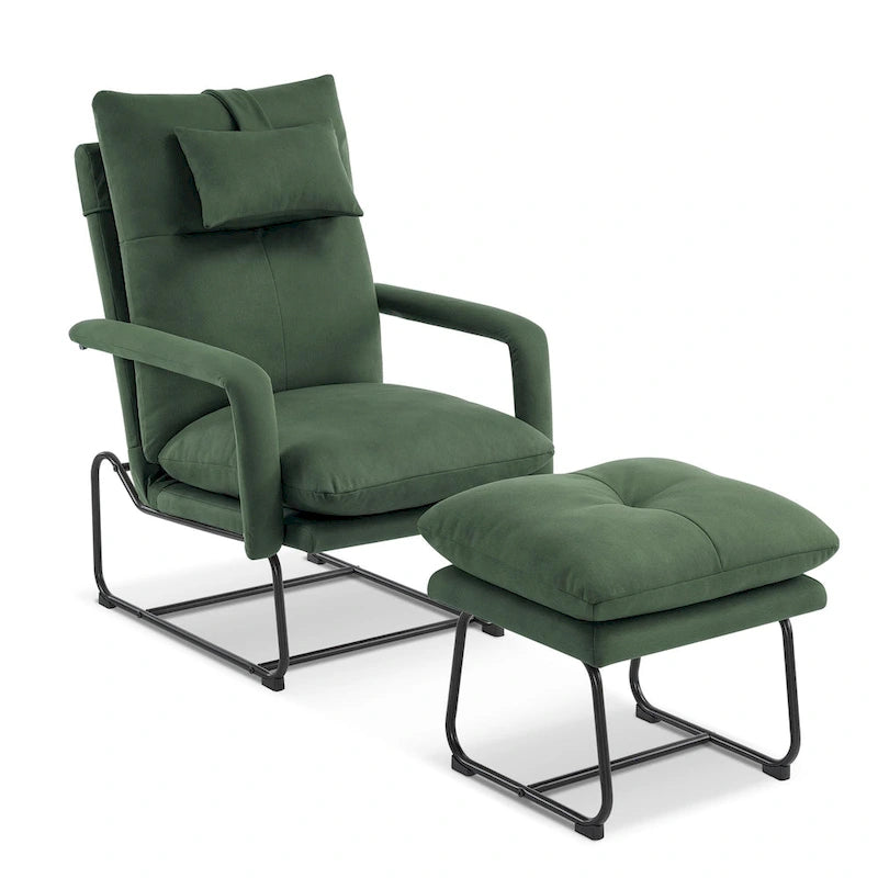 Fauteuil inclinable d'appoint avec Ottomane, Fauteuils avec Dossier réglable Chambre à coucher