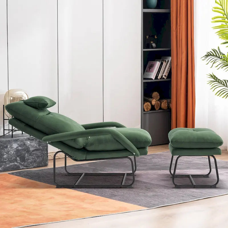 Fauteuil inclinable d'appoint avec Ottomane, Fauteuils avec Dossier réglable Chambre à coucher