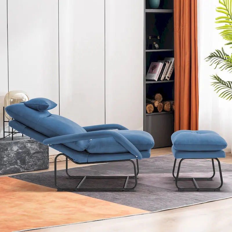 Fauteuil inclinable d'appoint avec Ottomane, Fauteuils avec Dossier réglable Chambre à coucher