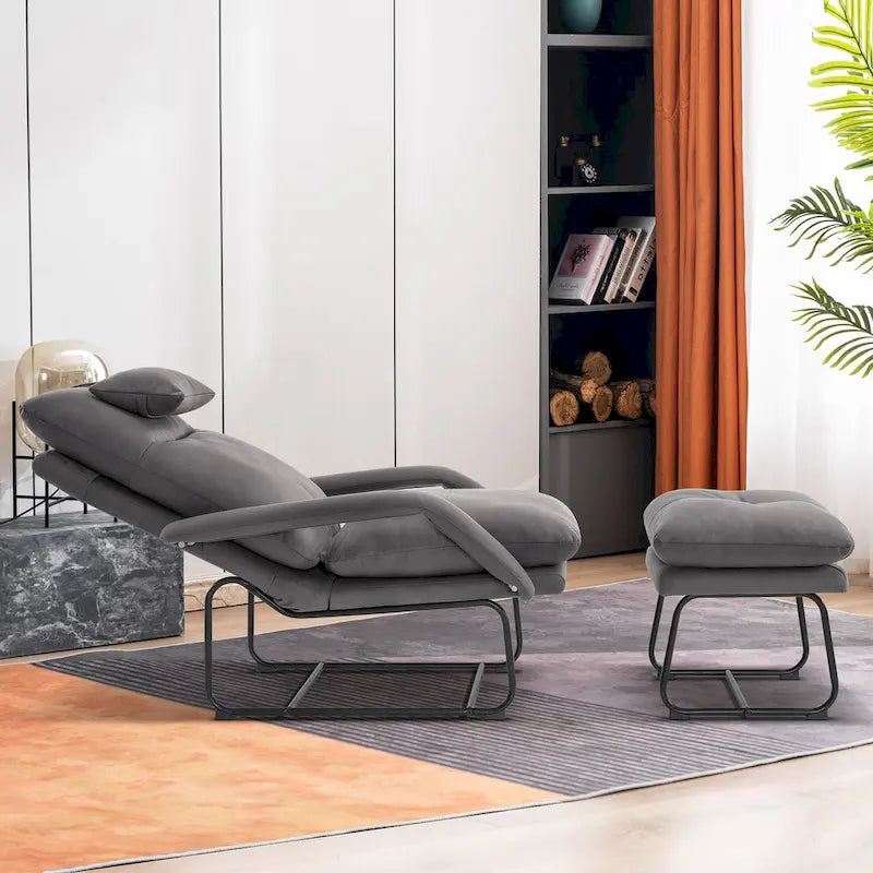 Fauteuil inclinable d'appoint avec Ottomane, Fauteuils avec Dossier réglable Chambre à coucher