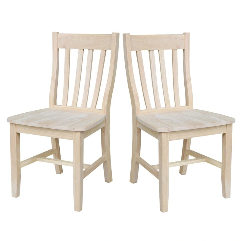Chaises d'école en bois massif