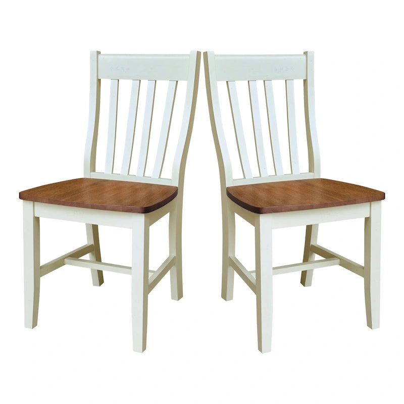 Chaises d'école en bois massif