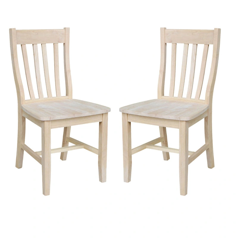 Chaises d'école en bois massif