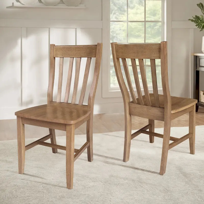 Chaises d'école en bois massif