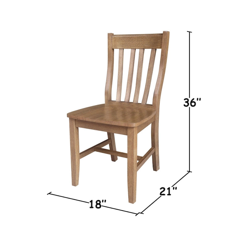 Chaises d'école en bois massif