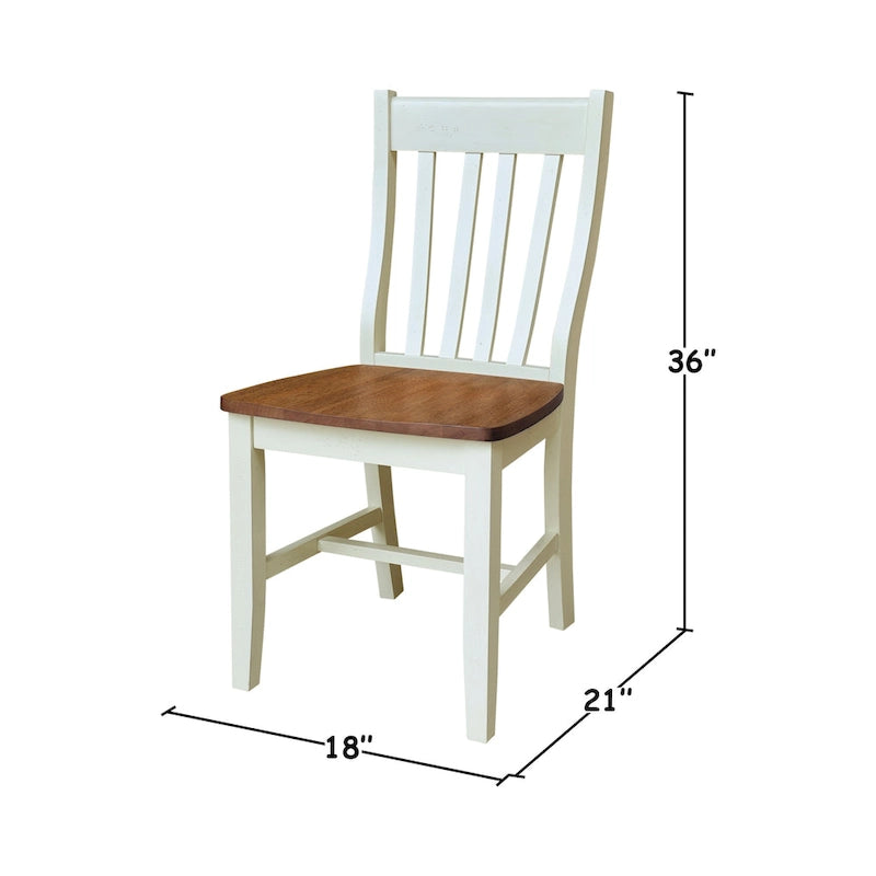 Chaises d'école en bois massif