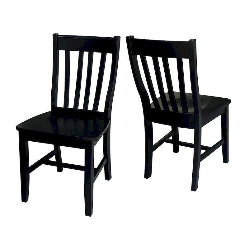 Chaises d'école en bois massif
