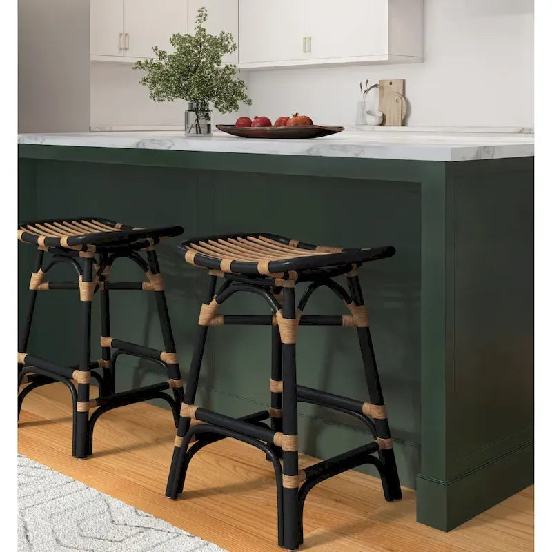 Tabouret de bar en rotin