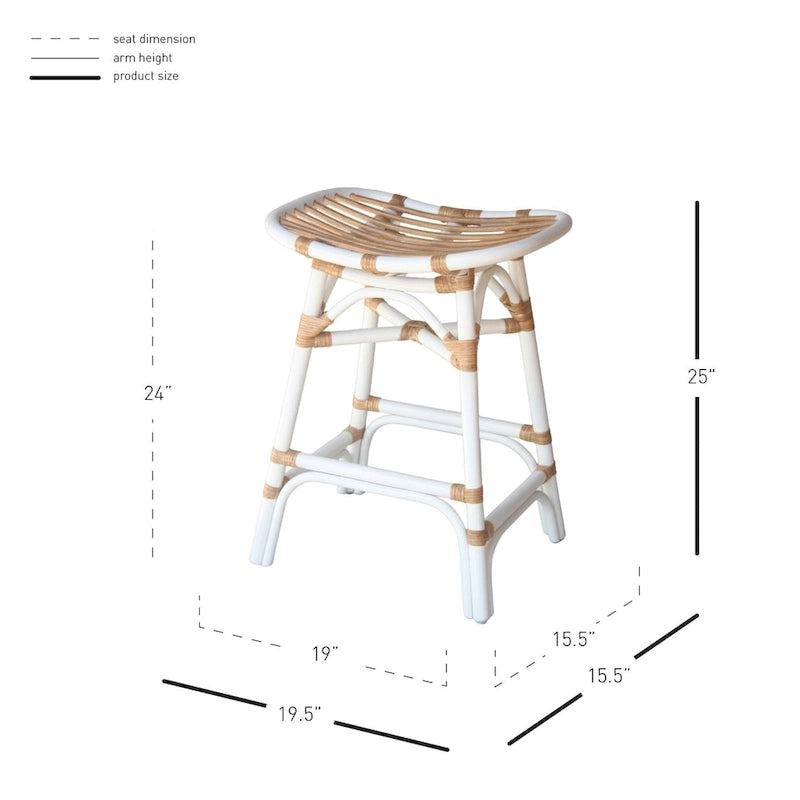 Tabouret de bar en rotin