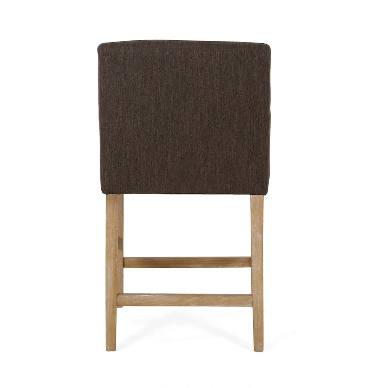 Tabourets de comptoir en bois rembourrés en tissu